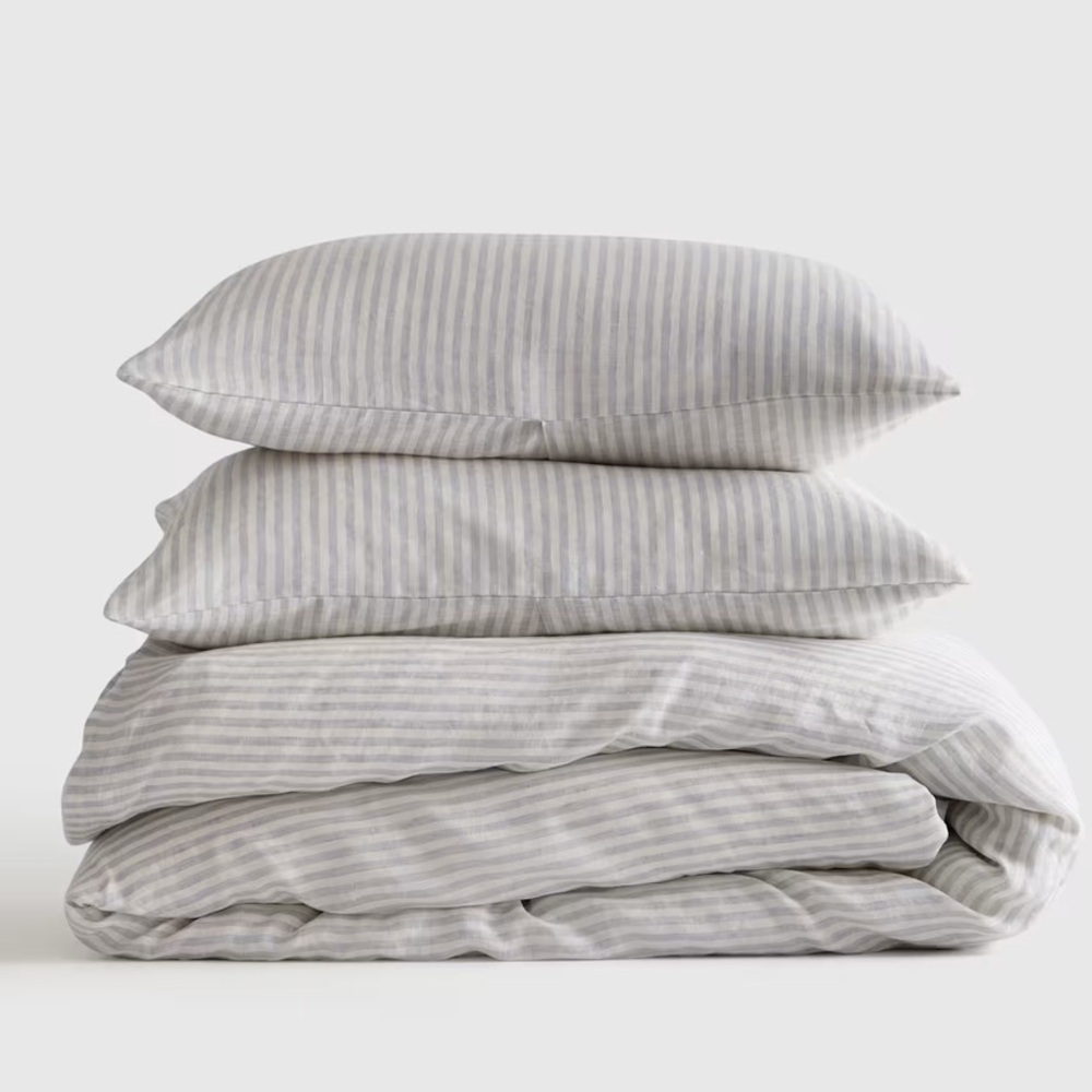 Quince European Linen Duvet Cover set NWOT in King/Cali King